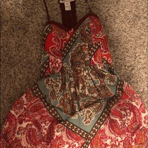 a-line patterned dress